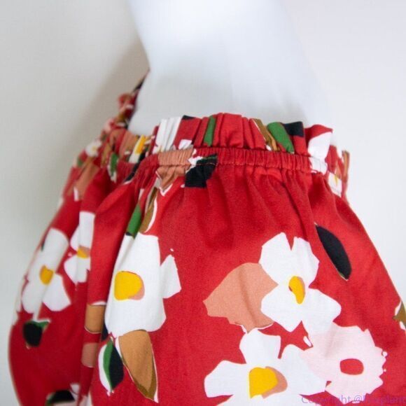 NWT kate spade Botanical garden aperitif top, Red and White - Picture 11 of 15